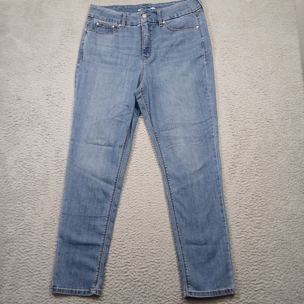 Seven7 Jeans Women's Size 16 High Rise Skinny Light Wash Tummyless Stretch Denim